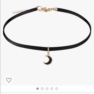 Black moon choker necklace